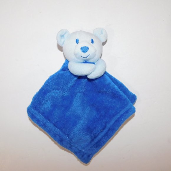 George Fleece Moon Star Crib Blanket with Blue Bear Security Blanket Set - Picture 3 of 6